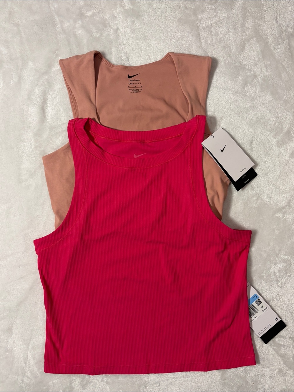 Nike Women’s Hot Pink & Blush Ribbed Tank Tops - 2-Pack
